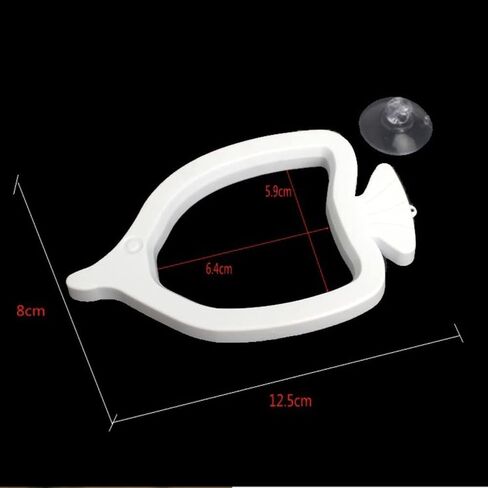 Aquarium Feeding Ring Set XUANHEY 5pcs Fish Feeding Betta Feeding Ring Aquarium Floating Fish Feeder for Fish Turtle (1 Square, 1 Round, 1 Movable Fish Shape and 2 Bloodworms Food Feeder) in Saudi Arabia