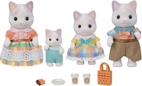 Calico Critters Latte Cat Family - Set of 4 Collectible Doll Figures for Ages 3+ in Kuwait