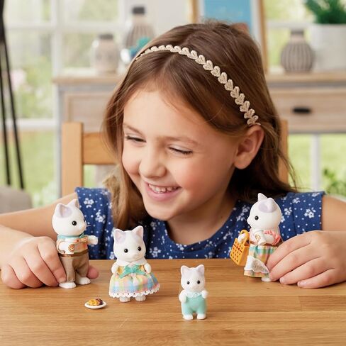 Calico Critters Latte Cat Family - Set of 4 Collectible Doll Figures for Ages 3+ in Kuwait