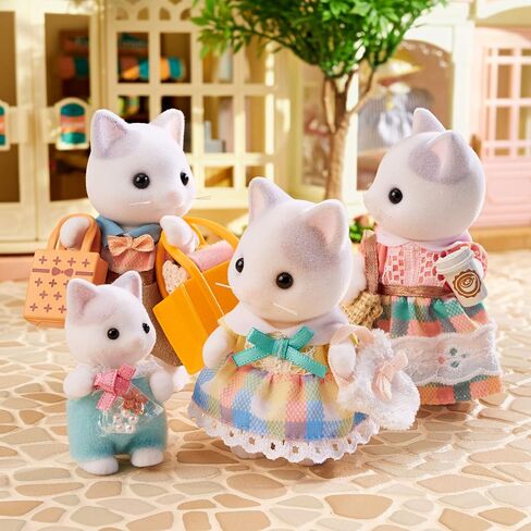 Calico Critters Latte Cat Family - Set of 4 Collectible Doll Figures for Ages 3+ in Kuwait
