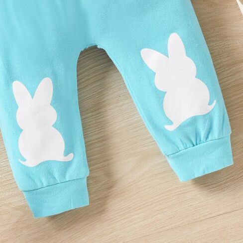 Preemie Newborn Boy Easter Outfit Infant Baby Boy Bow Tie Romper + Bunny Pants + Rabbit Hat 3Pc Clothes Set … in Saudi Arabia