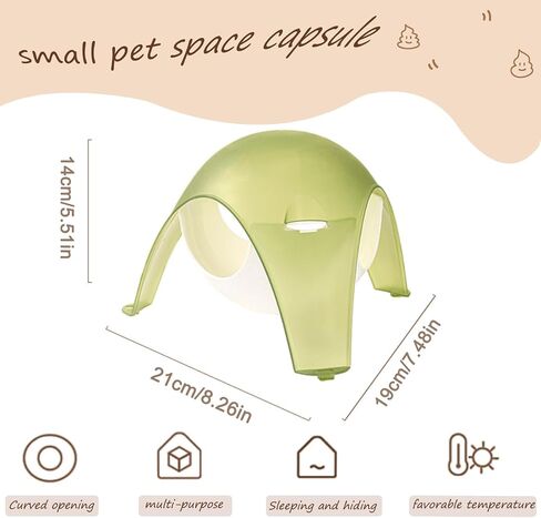 Hamster Bird Parrot Space Capsule Hideout House Bed Hangable Standing Stand Hide Nest Hut Hammock Cage Accessories for Hamster Parrot Bird in Saudi Arabia