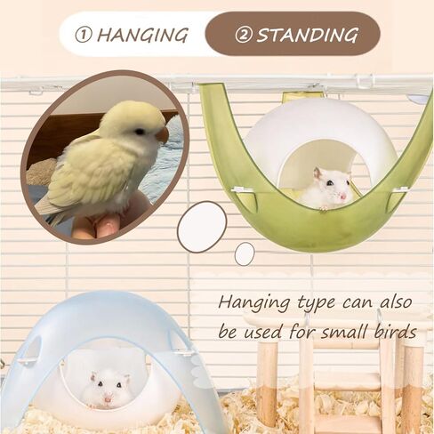 Hamster Bird Parrot Space Capsule Hideout House Bed Hangable Standing Stand Hide Nest Hut Hammock Cage Accessories for Hamster Parrot Bird in Saudi Arabia