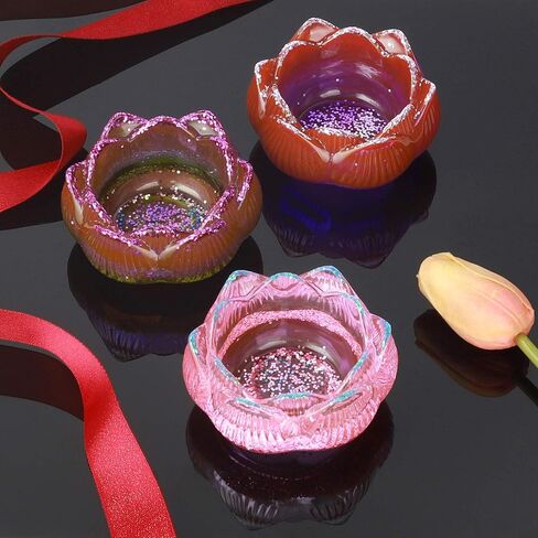 قالب راتنج حامل شموع اللوتس، قوالب صب راتنجات الإيبوكسي شمعدان، قالب سيليكون إيبوكسي للاستخدام المنزلي، كوب المجوهرات، حامل ضوء الشاي، حامل الشموع in Kuwait