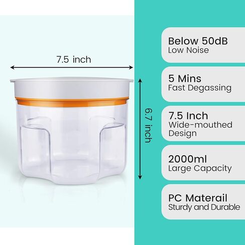 مزيل فقاعات الراتنج، غرفة تفريغ الإيبوكسي، لصنع قوالب الراتنج والسيليكون، إزالة الفقاعات بسرعة في 5 دقائق in Kuwait