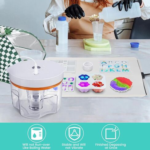 مزيل فقاعات الراتنج، غرفة تفريغ الإيبوكسي، لصنع قوالب الراتنج والسيليكون، إزالة الفقاعات بسرعة في 5 دقائق in Kuwait