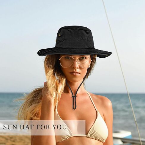 Sun Hats for Men Women Boonie Hat Foldable Fishing Hat UPF 50+ Bucket Hat for Fishing Hiking Garden Safari Beach in Kuwait