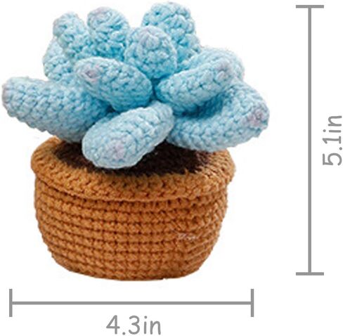 مجموعة كروشيه للمبتدئين من GOULIKFUL، 5 قطع من النباتات النضرة اللطيفة، مجموعة أدوات كروشيه للمبتدئين مع دروس فيديو خطوة بخطوة للبالغين المبتدئين، تتضمن ملحقات مقص إبر الغزل in Kuwait