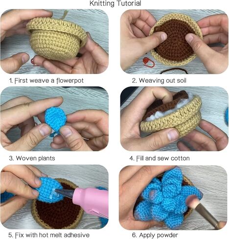 طقم كروشيه للمبتدئين، قطعتان من مجموعة الكروشيه للمبتدئين العصارة للبالغين، طقم حياكة كروشيه مع دروس فيديو خطوة بخطوة in Kuwait