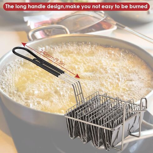 Taco Basket for Frying, Holds 4/6 Shells Deep Fryer Taco Shell Holder Basket Taco Fry Basket with Grip Handle in Kuwait
