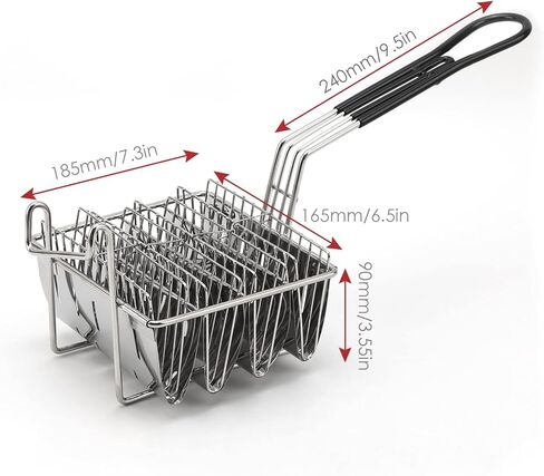 Taco Basket for Frying, Holds 4/6 Shells Deep Fryer Taco Shell Holder Basket Taco Fry Basket with Grip Handle in Kuwait