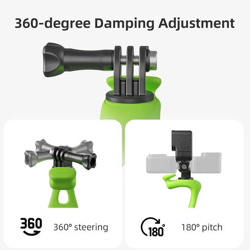 TELESIN Camera 360 Strap Mount Flexible Wrap Band Bike Motorcycle Handlebar Tube Roll Bar Stick Pole Ski Holder Accessories for GoPro Max Hero 12 11 10 9 Insta360 Ace Pro X3 DJI Action 3 4 Osmo Pocket in Saudi Arabia