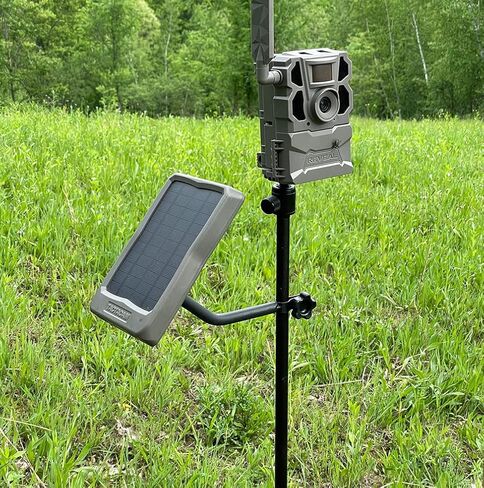 TACTACAM Reveal Adjustable Camera Stake with Solar Panel Mount, Fits All Outdoor Trail Cameras and Cellular Cameras with 1/4" 20 mounts in Kuwait