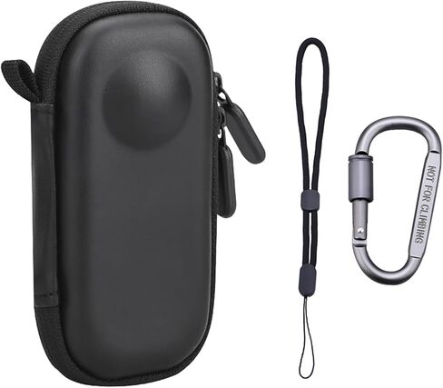 حقيبة حمل صغيرة لجهاز Insta360 X3/X2، حافظة واقية محمولة من جلد البولي يوريثان وبطانة من القطيفة، حقيبة تخزين مقاومة للخدش والغبار لملحقات كاميرا الحركة (رمادي)... in Kuwait