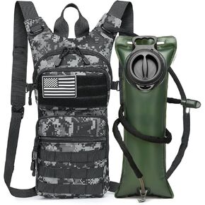 ATBP Insulated Water Hydration Pack Bag with 3L TPU Bladder Tactical Molle Hydration Backpack for Hiking Cycling Running
