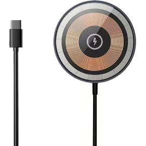 Wireless Charger Fast Charging Pad Wireless Phone Charger for Ultra Magnetic Magsafe Wireless Charger for iPhone 12 13 14 15 16 (Black)