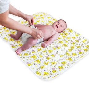 Portable Changing Pad for Home & Travel – Waterproof Reusable Extra Large Size 31.5"x25.5'' Baby Changing Mat with Reinforced Double Seams -Change Diaper On The Go - Unisex Boys&Girls-Storage Bag