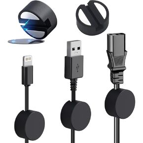 Pro Magnetic Cable Organizer, 5-Pack Magnet Cable Holders Silicone Cord Clips for Wire Management, Suitable for Steel, Iron, Metal Table, with Extra Adhesive Pad for Ordinary Desktop (Black)