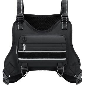 Sports Chest Bag For Men Women,Water Resistant Front Chest Pack,Lightweight Running Vest Bag,With Built-In Phone Holder,Extra Storage Running Chest Pack,For Workouts,Running, Cycling