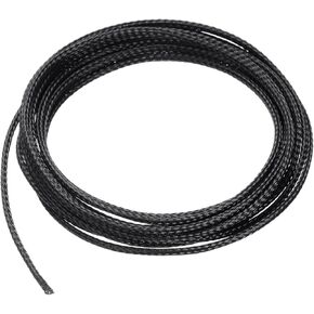 uxcell 10 Ft - 1/8 Inch Expandable Braided Cable Sleeving, PET Cable Management Wire Sleeve Cord Protector, Wire Wrap Loom Tube for TV Computer Audio, Office Home Devices, Black