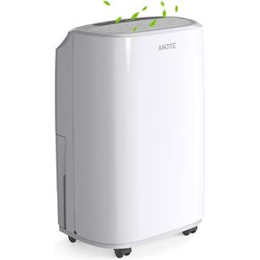 ANDTE 2500 Sq.Ft Dehumidifiers for Large Room and Home Basements, 31 Pints Dehumidifiers with Auto or Manual Drainage, 0.528 Gallon Water Tank with Drain Hose, Auto Defrost, Dry Clothes Function, 24H Timer