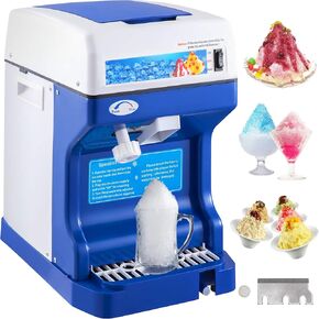 VEVOR Commercial Ice Shaver Crusher, 265lbs Per Hour Electric Snow Cone Maker with 4.4lbs Ice Box, 650W Tabletop Shaved Ice Machine for Parties Events Snack Bar, Home and Commercial Use