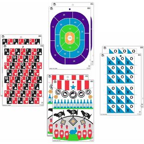Allen Company EZ Aim® Fun Get The Game On Paper Shooting Targets, 12" W x 18" H, 8-Pack, Multi