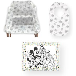 J.L. Childress Healthy Habits by Disposable Restaurant High Chair Cover Individually Wrapped for Travel Convenience, Stars/Hearts/Arrows