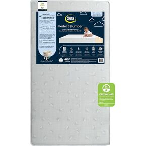 Serta Perfect Slumber Dual Sided Crib and Toddler Mattress - Waterproof - Hypoallergenic - Premium Sustainably Sourced Fiber Core -GREENGUARD Gold Certified (Non-Toxic) -7 Year Warranty - Made in USA