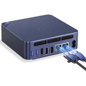 Beelink EQ13 Mini PC, Intel N200(up to 3.7GHz) Build-in Power Supply Micro PC, 16G DDR4 500G PCIe3.0 SSD Mini Computer, Dual LAN 1000 Mbps, WiFi6/BT5.2/USB3.2/ Dual HDMI 4K Video Display Mini PC