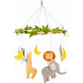 First Landings Woodland Baby Mobile for Crib - Baby Nursery Mobiles - Woodland Nursery Decor Theme - Gender Neutral Baby Stuff - Animals Forest Nursery Decor Baby Mobile - Woodland Baby Stuff
