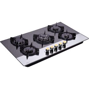 Hotfield 30 Inch Gas Cooktop Stainless Steel 5 Burners Stovetop Dual Fuel Gas Hob NG/LPG Convertible Gas Stove Top HF57013B Stainless Steel