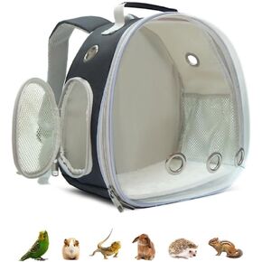 Small Animal Carrier Backpack for Guinea Pig Bird Bunny Cat Kitten Lizard Rabbit Squirrel Beared Dragon Portable Travel Carrier Backpack Space Capsule Bubble Window Carrier (Green)