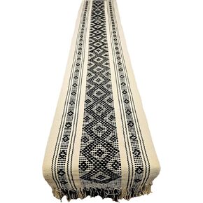 ALKIMIA INC Mexican Handmade Bed or Table Runner Authentic Oaxacan Geometric Design (Camel)