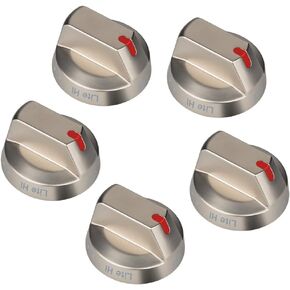 Bixegg DG64-00473B مقابض الموقد الأسود قطع غيار من الفولاذ المقاوم للصدأ لمقبض التحكم في موقد غاز سامسونج متوافق مع NX58M6850SG، NX58J7750SG، NX58J5600SG، NX58K7850SG (عبوة واحدة) in Kuwait