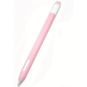 Colorful Stylus Sleeve for Apple Pencil 2 2nd Gen 2018 Pencil Pro 2024 Case Cover Bag Non-Slip Protection Soft Silicon Sleeve for iPad Pen (Pink)
