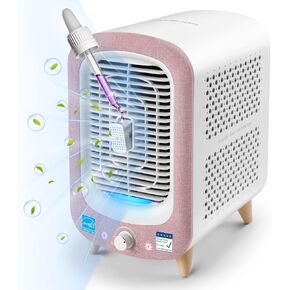 Jafända Cute Bedroom Air Purifiers for 780 sq ft, Retro Design, Essential Oil Diffuser & Bladeless Fan Combo, HEPA Carbon filters Remove Dust Smoke Allergies VOCs Odors For Kids, Office