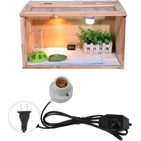 AUNMAS Reptile Heat Lamp, Ceramic Lamp Holder with E27 Socket, Pet Heater Bracket Suitable for All Reptiles, Easy to Install and Replace (US Plug 120V)