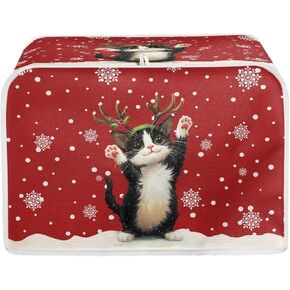 Toaster Cover 4 Slice Toaster Bread Maker Cover Quilted Two Slice Toaster Appliance Dust Cover for Kitchen Dust Cover and Fingerprint Protection Obedient Sliced Bread Print