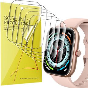IDW20 Smartwatch Screen Protector, Lamshaw Full Coverage TPU Clear Film Compatible With TMHAI IDW20/Faweio IDW20/Yoever IDW20 Smartwatch-1.91 Inches (TPU-6 Pack)