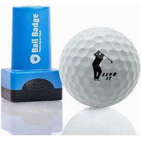 Ball Badge - Golf Ball Stamp, Self-Inking Golf Ball Stamper, Golf Ball Marker, Reusable Golf Ball Marking Tool to Identify Golf Balls, Reusable Ink Stamp for Golf Balls (Green Jacket)