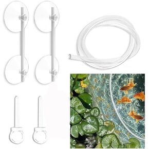 Aquarium Floating Plant Corral, Fish Feeding Ring Can Adjust Height with Water, Aquarium Floating Plant Barrier Suitable for Most Aquariums and Floating Plants