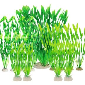 DSkoiph Artificial Fish Tank Plants Plastic Seaweed Water Plants for Aquarium Decorations Aquarium Plants 13 Pack