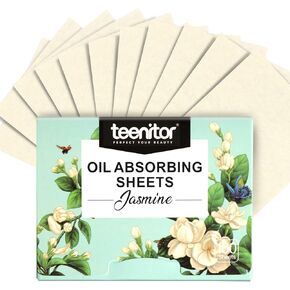 Teenitor 1000 Counts Oil Absorbing Sheets, Oil Blotting Paper, Oil Absorbing Tissues, Face Facial Natural Oil Control Film Blotting for Oily Skin Care Men Women-Jasmine