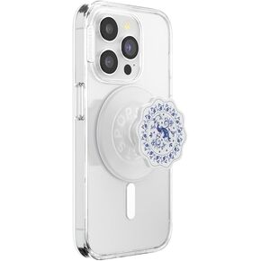 PopSockets Phone Grip Compatible with MagSafe, Phone Holder, Wireless Charging Compatible - Peacock Saucer