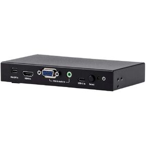 Monoprice Blackbird 4K@60Hz Multi Video Input HDMI Converter, Accepts Mini DisplayPort, HDMI, VGA with 3.5mm Analog Audio, and USB Type-C Audio/Video Inputs, Model Number: 139798