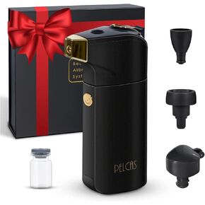 PELCAS Cordless Airbrush Kit with Compressor LCD Display, Rechargeable 36PSI Airbrush Gun, Handheld Airbrush Machine for Nails Art, Painting, Barber, Cake Decor, Cookie, Mode, Tattoo