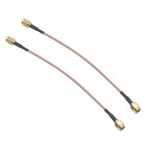 FDXGYH 2 Pack SMA Male to SMA Male RG316 Coaxial Cable 6 Inch SMA Connector Extension Cable for 3G 4G LTE WiFi Antenna Router RTL SDR Dongle Analyzer