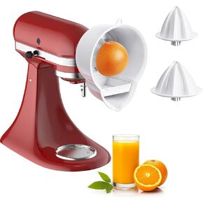 Juicer Attachment for Kitchenaid Stand Mixer, Juicer for Kitchenaid with 2 Interchangeable Reamer Citrus Juicer Attachment for Kitchenaid Accessories for Lemons, Oranges, Limes