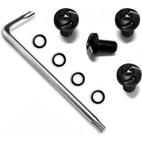 Guuun 416 Material Screws for Star BM/BKM Grips, 4 O-Rings, T8 Torx Key, 4 Stainless Steel Screws Black